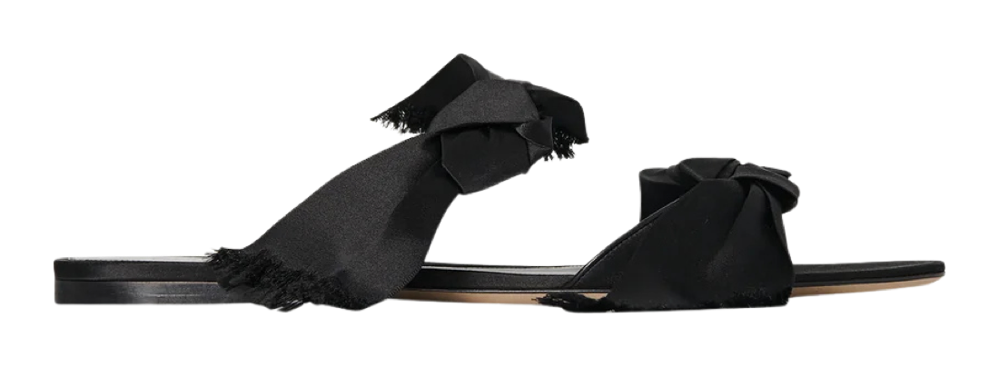 The Row Satin Bow Slide